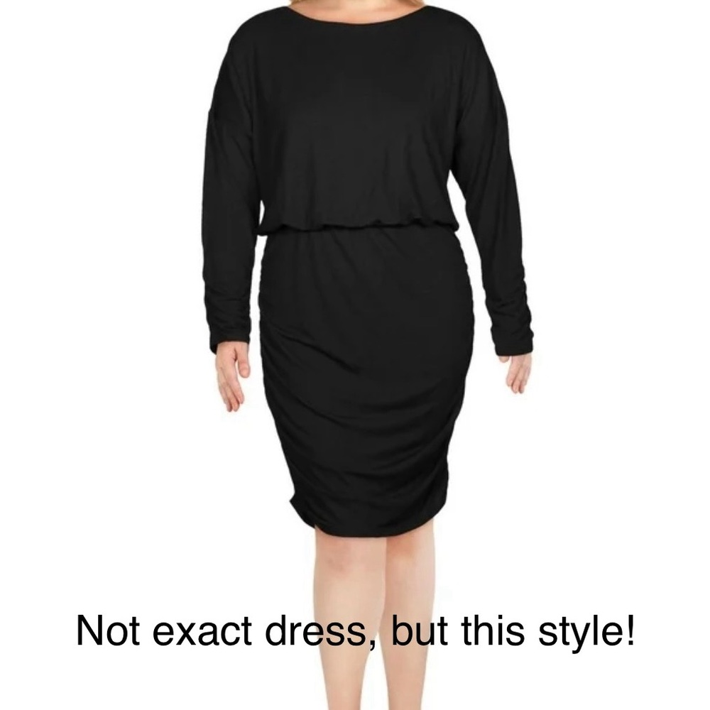 Black Ruched Dress
